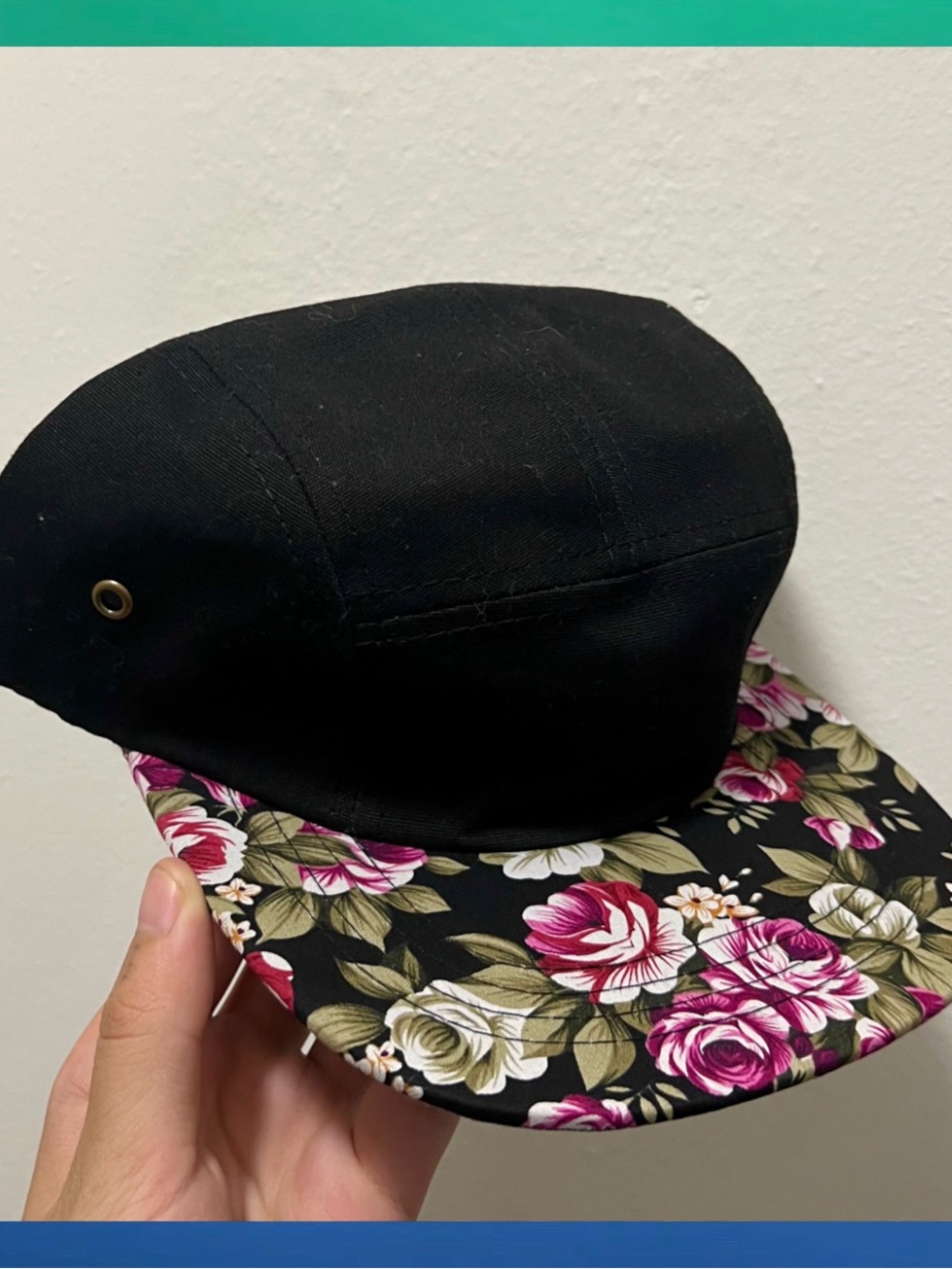 New With Tags Crown Floral Snapback Baseball Cap Hat Womens Junior
